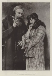 Shylock and Jessica, in the Exhibition of the Royal Institute of Painters in Water Colours